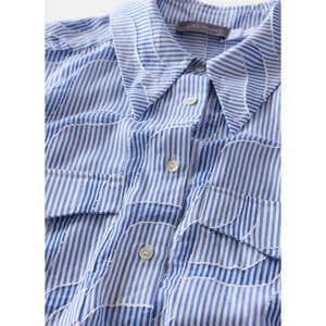 Mint Velvet Blue Stripe Jacquard Shirt